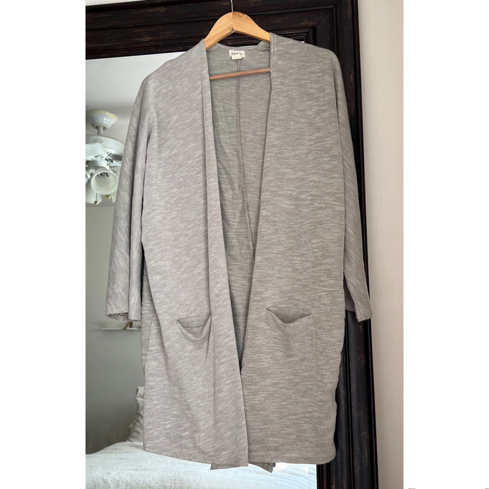 Donni Stripe Open Cardigan Cozy